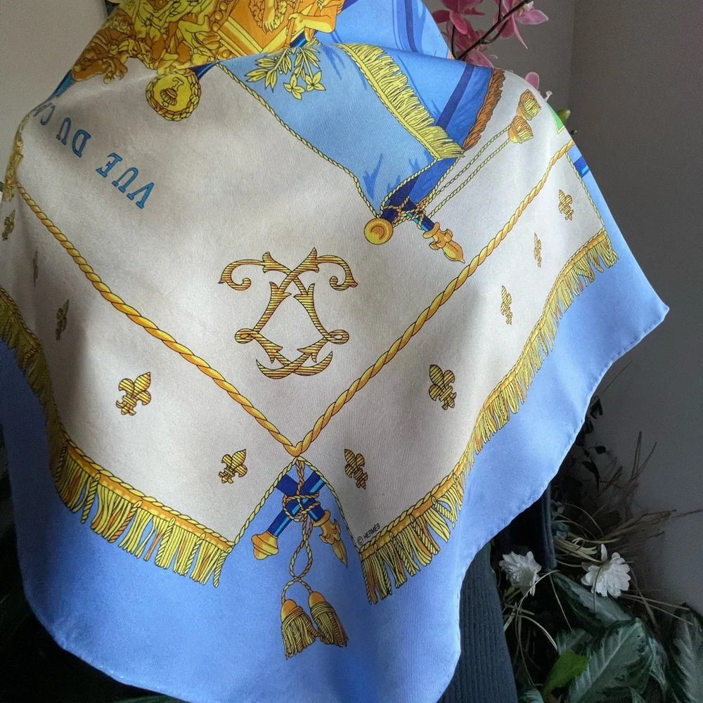Hermès Vue Du Carrosse La Galere La Reale By H. Grygkar Silk Scarf. - Picture 16 of 16